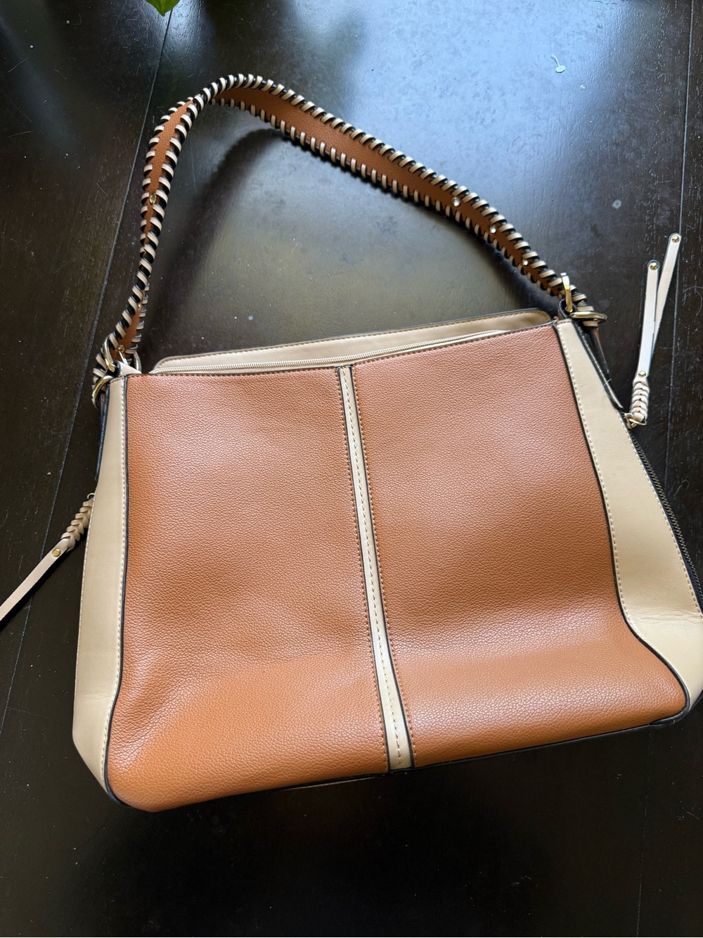 Montana West Shoulder Bag in Tan and Cream